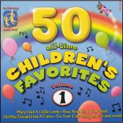 Various Artists — 50 All-Time Children’s Favorites, Volume 1. Stock catalog artwork. Not a photograph of the item for sale.
